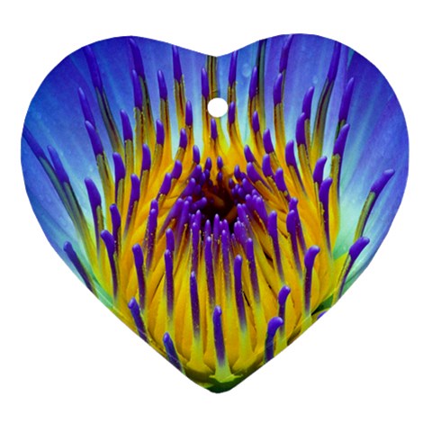 Water Lily Ornament (Heart) from ArtsNow.com Front