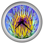 Water Lily Wall Clock (Silver)