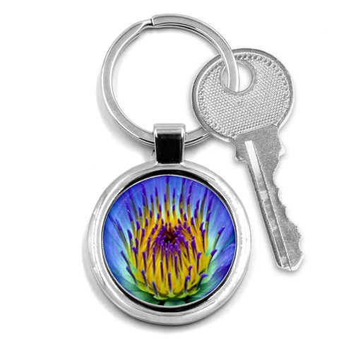 Water Lily Key Chain (Round) from ArtsNow.com Front