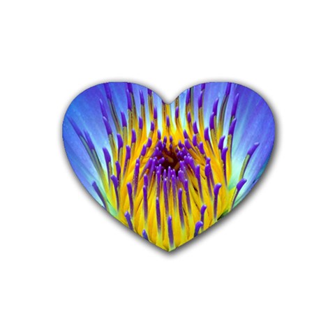 Water Lily Rubber Coaster (Heart) from ArtsNow.com Front