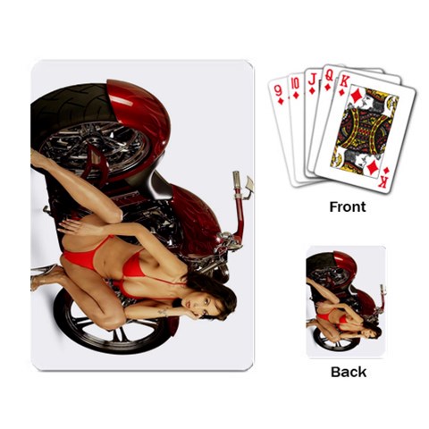 Red Hot Cruiser Playing Cards Single Design from ArtsNow.com Back