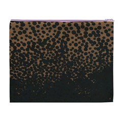 Brown Leopard Custom Cosmetic Bag (XL) from ArtsNow.com Back