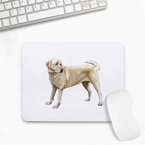 BW Yellow Labrador Retriever Dog Gifts Small Mousepad from ArtsNow.com Front