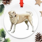 BW Yellow Labrador Retriever Dog Gifts Ornament (Round)