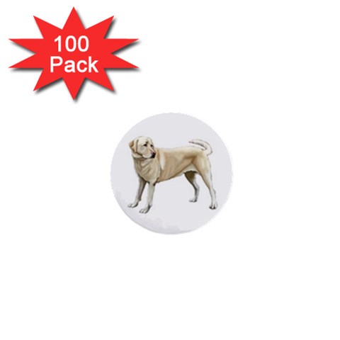 BW Yellow Labrador Retriever Dog Gifts 1  Mini Button (100 pack)  from ArtsNow.com Front