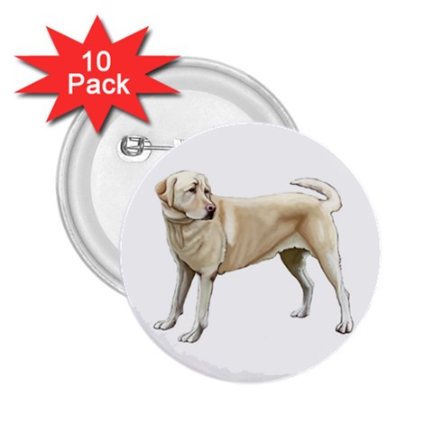 BW Yellow Labrador Retriever Dog Gifts 2.25  Button (10 pack) from ArtsNow.com Front