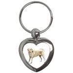 BW Yellow Labrador Retriever Dog Gifts Key Chain (Heart)