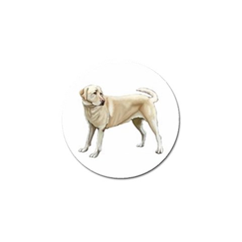 BW Yellow Labrador Retriever Dog Gifts Golf Ball Marker from ArtsNow.com Front