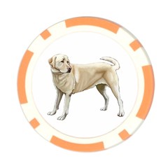 BW Yellow Labrador Retriever Dog Gifts Poker Chip Card Guard from ArtsNow.com Front