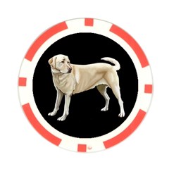 BW Yellow Labrador Retriever Dog Gifts Poker Chip Card Guard from ArtsNow.com Back