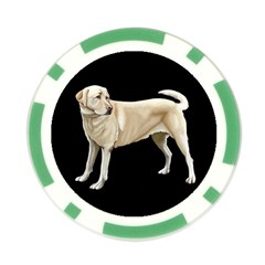 BW Yellow Labrador Retriever Dog Gifts Poker Chip Card Guard from ArtsNow.com Back