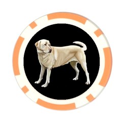 BW Yellow Labrador Retriever Dog Gifts Poker Chip Card Guard from ArtsNow.com Back