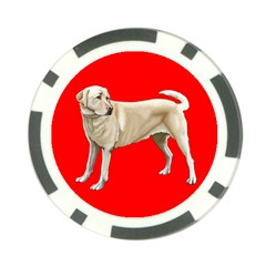 BW Yellow Labrador Retriever Dog Gifts Poker Chip Card Guard (10 pack) from ArtsNow.com Back