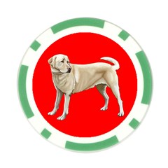 BW Yellow Labrador Retriever Dog Gifts Poker Chip Card Guard (10 pack) from ArtsNow.com Back