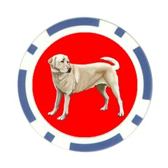 BW Yellow Labrador Retriever Dog Gifts Poker Chip Card Guard (10 pack) from ArtsNow.com Back