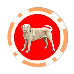 BW Yellow Labrador Retriever Dog Gifts Poker Chip Card Guard (10 pack) from ArtsNow.com Back