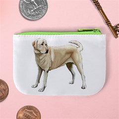 BW Yellow Labrador Retriever Dog Gifts Mini Coin Purse from ArtsNow.com Back