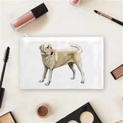 BW Yellow Labrador Retriever Dog Gifts Cosmetic Bag (Medium) from ArtsNow.com Front