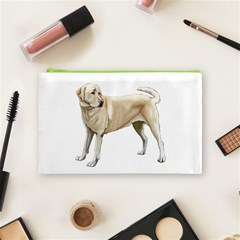 BW Yellow Labrador Retriever Dog Gifts Cosmetic Bag (Medium) from ArtsNow.com Front