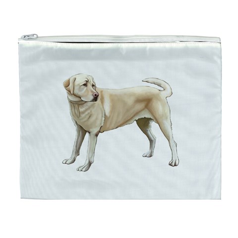 BW Yellow Labrador Retriever Dog Gifts Cosmetic Bag (XL) from ArtsNow.com Front