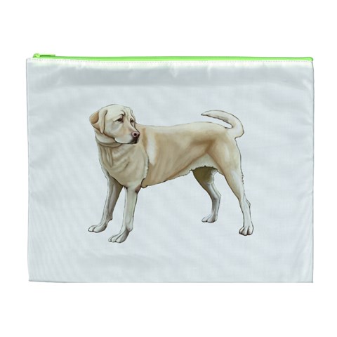 BW Yellow Labrador Retriever Dog Gifts Cosmetic Bag (XL) from ArtsNow.com Front