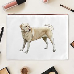 BW Yellow Labrador Retriever Dog Gifts Cosmetic Bag (XL) from ArtsNow.com Front