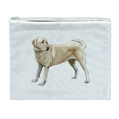 BW Yellow Labrador Retriever Dog Gifts Cosmetic Bag (XL) from ArtsNow.com Front