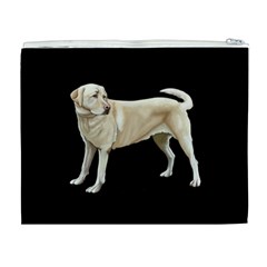 BW Yellow Labrador Retriever Dog Gifts Cosmetic Bag (XL) from ArtsNow.com Back