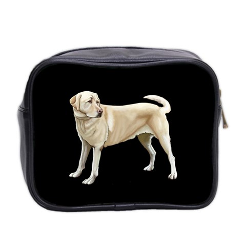 BW Yellow Labrador Retriever Dog Gifts Mini Toiletries Bag (Two Sides) from ArtsNow.com Back