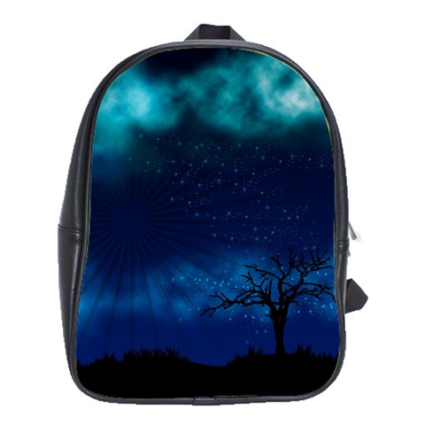 Midnight Blue Outdoors_003b School Bag (Large) from ArtsNow.com Front