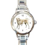 Yellow Labrador Retriever Round Italian Charm Watch