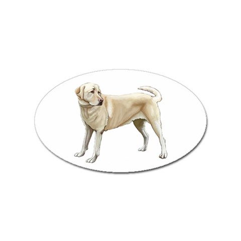 Yellow Labrador Retriever Sticker (Oval) from ArtsNow.com Front