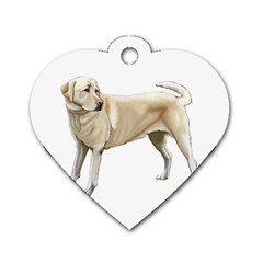 Yellow Labrador Retriever Dog Tag Heart (Two Sides) from ArtsNow.com Front