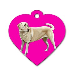 Yellow Labrador Retriever Dog Tag Heart (Two Sides) from ArtsNow.com Back