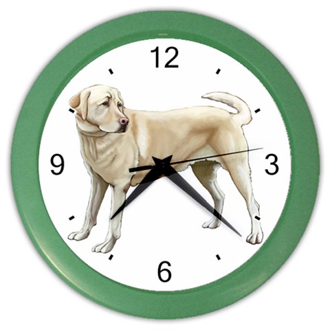 Yellow Labrador Retriever Color Wall Clock from ArtsNow.com Front