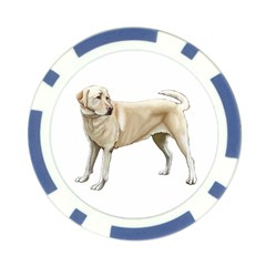 Yellow Labrador Retriever Poker Chip Card Guard from ArtsNow.com Front