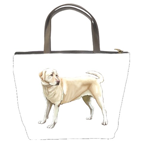 Yellow Labrador Retriever Bucket Bag from ArtsNow.com Back