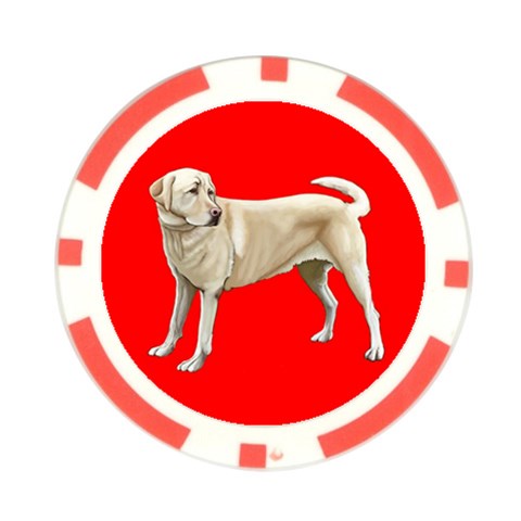 Yellow Labrador Retriever Poker Chip Card Guard (10 pack) from ArtsNow.com Back