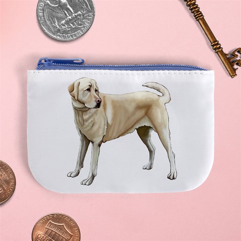 Yellow Labrador Retriever Mini Coin Purse from ArtsNow.com Front