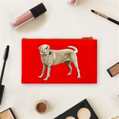 Yellow Labrador Retriever Cosmetic Bag (Small) from ArtsNow.com Back