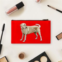 Yellow Labrador Retriever Cosmetic Bag (Small) from ArtsNow.com Back