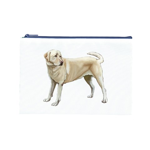 Yellow Labrador Retriever Cosmetic Bag (Large) from ArtsNow.com Front