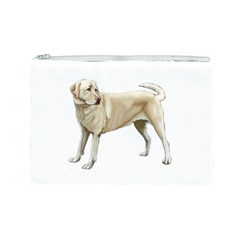 Yellow Labrador Retriever Cosmetic Bag (Large) from ArtsNow.com Front