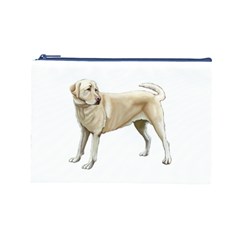 Yellow Labrador Retriever Cosmetic Bag (Large) from ArtsNow.com Front