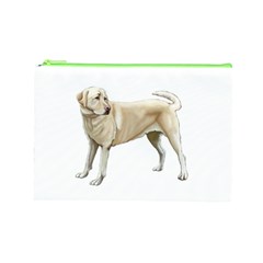 Yellow Labrador Retriever Cosmetic Bag (Large) from ArtsNow.com Front