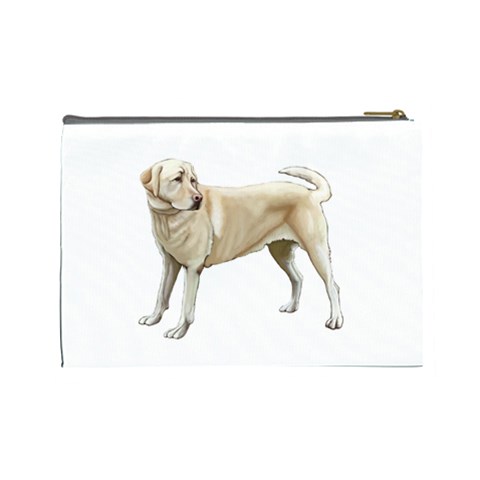 Yellow Labrador Retriever Cosmetic Bag (Large) from ArtsNow.com Back