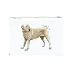 Yellow Labrador Retriever Cosmetic Bag (Large) from ArtsNow.com Back