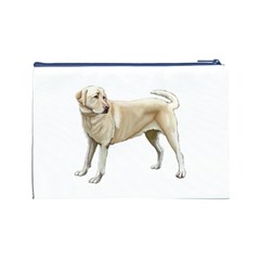 Yellow Labrador Retriever Cosmetic Bag (Large) from ArtsNow.com Back