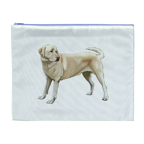 Yellow Labrador Retriever Cosmetic Bag (XL) from ArtsNow.com Front