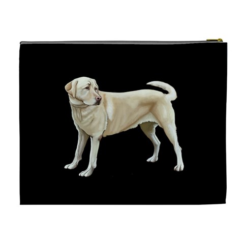 Yellow Labrador Retriever Cosmetic Bag (XL) from ArtsNow.com Back